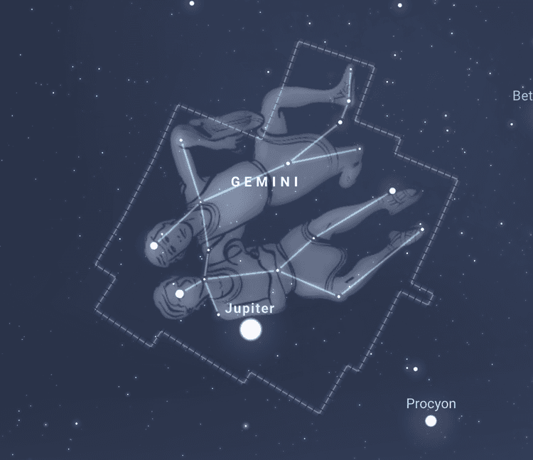 쌍둥이자리 별자리 이미지